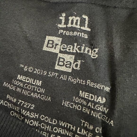 NWOT Unisex Breaking Bad Los Pollos Hermanos Black Short Sleeve Graphic Tee - M - Picture 4 of 4